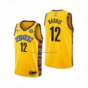 Camiseta Brooklyn Nets Joe Harris NO 12 Ciudad 2020-21 Amarillo
