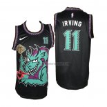 Camiseta Brooklyn Nets Kyrie Irving NO 11 Swamp Dragon Negro