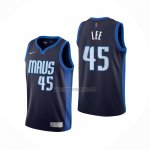 Camiseta Dallas Mavericks Courtney Lee NO 45 Earned 2020-21 Azul