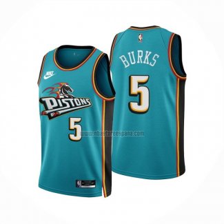 Camiseta Detroit Pistons Alec Burks NO 5 Classic 2022-23 Verde