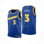 Camiseta Golden State Warriors Jordan Poole NO 3 Classic 2022-23 Azul