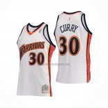 Camiseta Golden State Warriors Stephen Curry NO 30 Mitchell & Ness 2009-10 Blanco