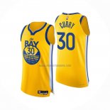 Camiseta Golden State Warriors Stephen Curry NO 30 Statement Autentico 2022 Oro