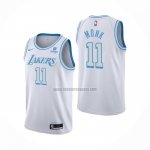 Camiseta Los Angeles Lakers Malik Monk NO 11 Ciudad 2021-22 Blanco