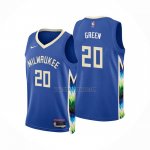 Camiseta Milwaukee Bucks A. J. Green NO 20 Ciudad 2022-23 Azul