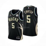 Camiseta Milwaukee Bucks Jevon Carter NO 5 Statement 2022-23 Negro