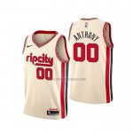 Camiseta Portland Trail Blazers Carmelo Anthony NO 00 Ciudad 2019-20 Crema
