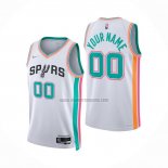 Camiseta San Antonio Spurs Personalizada Ciudad 2021-22 Blanco