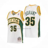 Camiseta Seattle SuperSonics Kevin Durant NO 35 Mitchell & Ness 2007-08 Blanco