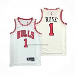 Camiseta Chicago Bulls Derrick Rose NO 1 Association 2021 Blanco