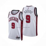 Camiseta Chicago Bulls Nikola Vucevic NO 9 Ciudad 2022-23 Blanco
