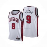 Camiseta Chicago Bulls Nikola Vucevic NO 9 Ciudad 2022-23 Blanco