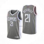 Camiseta Los Angeles Clippers Patrick Beverley NO 21 Earned 2020-21 Gris