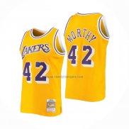 Camiseta Los Angeles Lakers James Worthy NO 42 Mitchell & Ness 1984-85 Amarillo