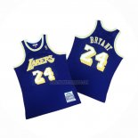 Camiseta Los Angeles Lakers Kobe Bryant NO 24 Mitchell & Ness 2007-08 Violeta