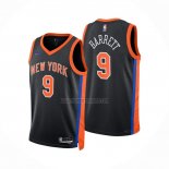 Camiseta New York Knicks RJ Barrett NO 9 Ciudad 2022-23 Negro