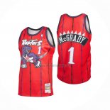 Camiseta Toronto Raptors Tracy McGrady NO 1 Mitchell & Ness 1998-99 Rojo