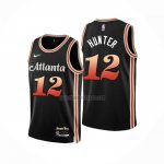 Camiseta Atlanta Hawks De'andre Hunter NO 12 Ciudad 2022-23 Negro