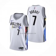 Camiseta Brooklyn Nets Kevin Durant NO 7 Ciudad 2022-23 Blanco