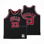 Camiseta Chicago Bulls Michael Jordan NO 23 Mitchel & Ness 1997-98 Negro