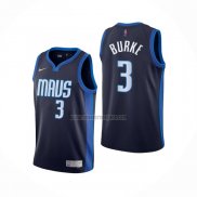 Camiseta Dallas Mavericks Trey Burke NO 3 Earned 2020-21 Azul