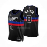 Camiseta Detroit Pistons Kemba Walker NO 8 Statement 2022-23 Negro