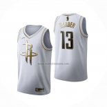Camiseta Golden Edition Houston Rockets James Harden NO 13 Blanco