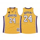 Camiseta Los Angeles Lakers Kobe Bryant NO 24 Hardwood Classics Amarillo