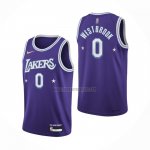 Camiseta Los Angeles Lakers Russell Westbrook NO 0 Ciudad Edition 2021-22 Violeta