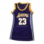 Camiseta Mujer Los Angeles Lakers Lebron James NO 23 Violeta