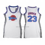 Camiseta Mujer Tune Squad Michael Jordan NO 23 Blanco