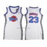 Camiseta Mujer Tune Squad Michael Jordan NO 23 Blanco