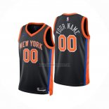 Camiseta New York Knicks Personalizada Ciudad 2022-23 Negro