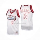 Camiseta Philadelphia 76ers Allen Iverson NO 3 Mitchell & Ness 1997-98 Blanco