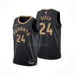 Camiseta Toronto Raptors Khem Birch NO 24 Ciudad 2022-23 Negro