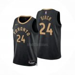 Camiseta Toronto Raptors Khem Birch NO 24 Ciudad 2022-23 Negro