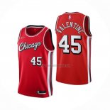 Camiseta Chicago Bulls Denzel Valentine NO 45 Ciudad 2021-22 Rojo