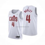 Camiseta Cleveland Cavaliers Evan Mobley NO 4 Association 2022-23 Blanco