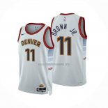 Camiseta Denver Nuggets Bruce Brown JR. NO 11 Ciudad 2022-23 Blanco