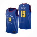 Camiseta Denver Nuggets Nikola Jokic NO 15 Statement Azul