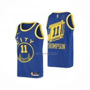 Camiseta Golden State Warriors Klay Thompson NO 11 Hardwood Classics 2020-21 Azul