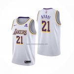 Camiseta Los Angeles Lakers Joel Ayayi NO 21 Association 2021-22 Blanco