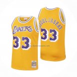 Camiseta Los Angeles Lakers Kareem Abdul-Jabbar NO 33 Mitchell & Ness 1984-85 Amarillo