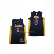 Camiseta Los Angeles Lakers Kobe Bryant NO 8 Retirement 2018 Negro
