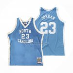 Camiseta NCAA North Carolina Tar Heels Michael Jordan NO 23 Mitchell & Ness 1983-84 Azul