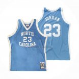 Camiseta NCAA North Carolina Tar Heels Michael Jordan NO 23 Mitchell & Ness 1983-84 Azul