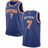 Camiseta New York Knicks Carmelo Anthony NO 7 Icon Azul