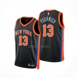 Camiseta New York Knicks Evan Fournier NO 13 Ciudad 2022-23 Negro