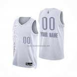 Camiseta Oklahoma City Thunder Personalizada Ciudad 2021-22 Blanco