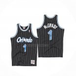 Camiseta Orlando Magic Tracy McGrady NO 1 Hardwood Classics Throwback Negro